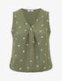 Top uni flocage ancres irisées - Kaki - 4