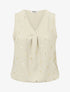 Top uni flocage ancres irisées - Beige - 1
