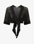 Gilet ajouré à nouer - Noir - 4