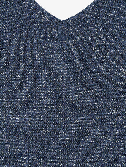 Débardeur en maille irisée - Marine - 3