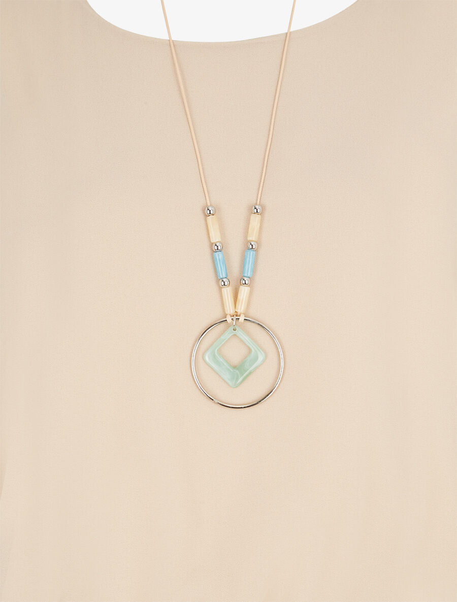 Top uni en voile à manches volantées - Beige - 3