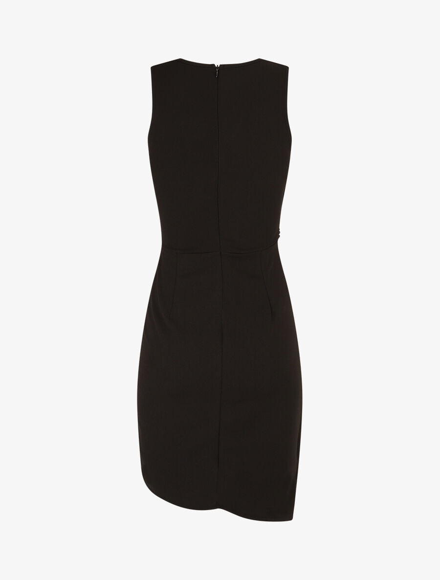 Robe asymétrique à taille en sequins - Noir - 2