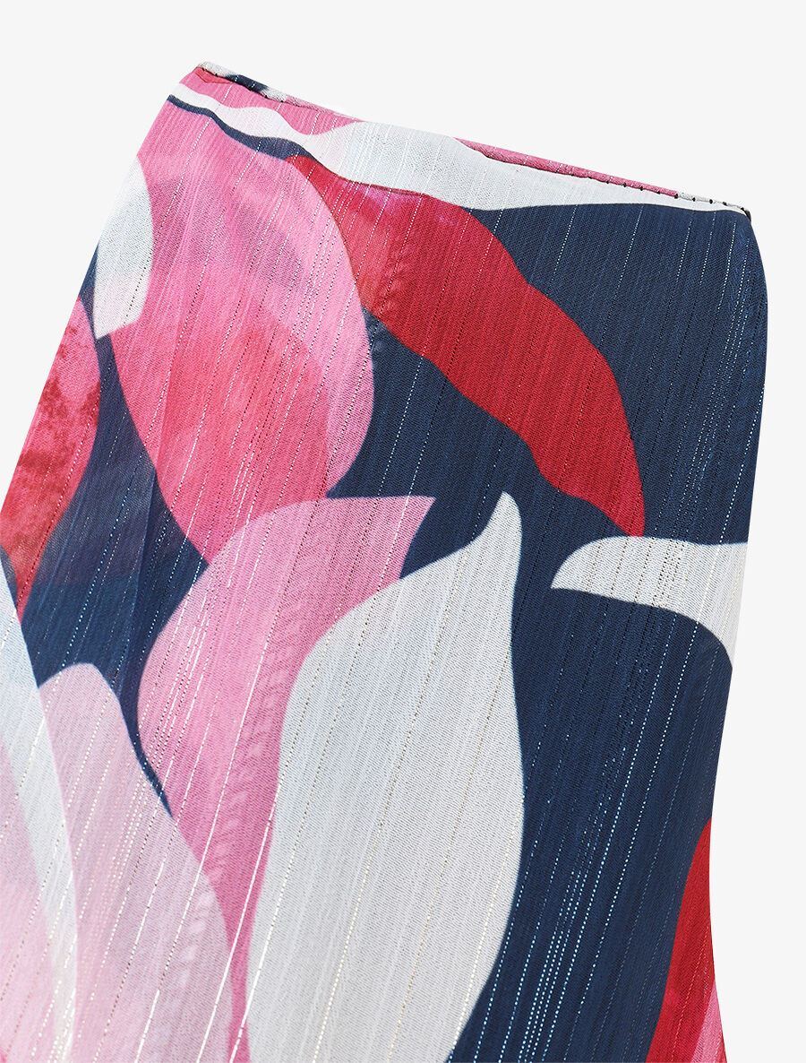 Robe irisée sans manches à imprimé floral - Fushia - 3