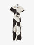 Robe chemise longue imprimé floral - Noir - 4