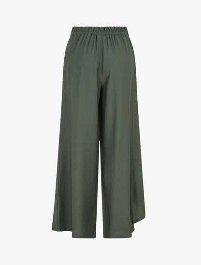 Pantalon droit uni à pan - Kaki - 2