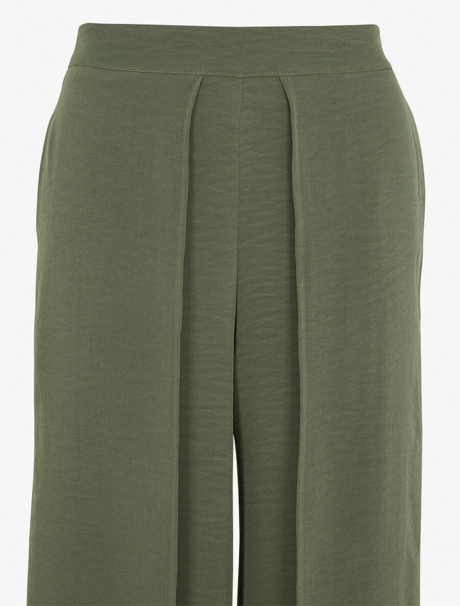 Pantalon fluide à double pans - Kaki - 3