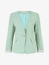 Blazer uni à 1 bouton - Vert clair - 1