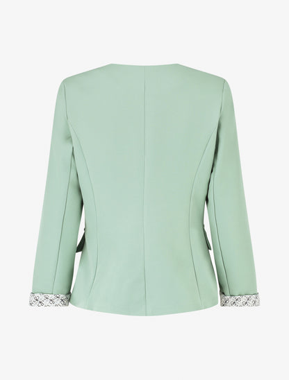 Blazer uni à 1 bouton - Vert clair - 2
