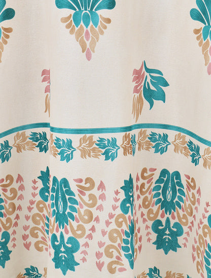 Robe imprimé ikat à bretelles en chaîne - Turquoise - 3
