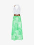 Robe longue dos nu à imprimé graphique - Vert - 1