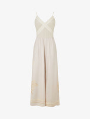 Combinaison à dos imprimé fleuri - Beige - 1