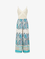 Combinaison à imprimé foulard - Turquoise - 1