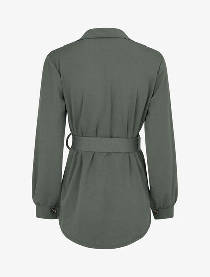 Chemise classique et ceinturée - Kaki - 2