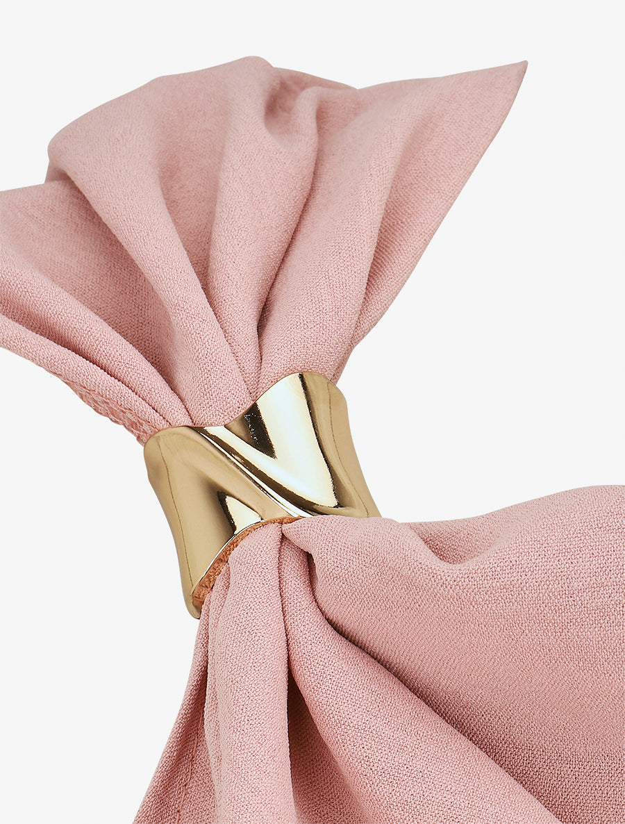 Top uni à empiècement bijou - Vieux rose - 3