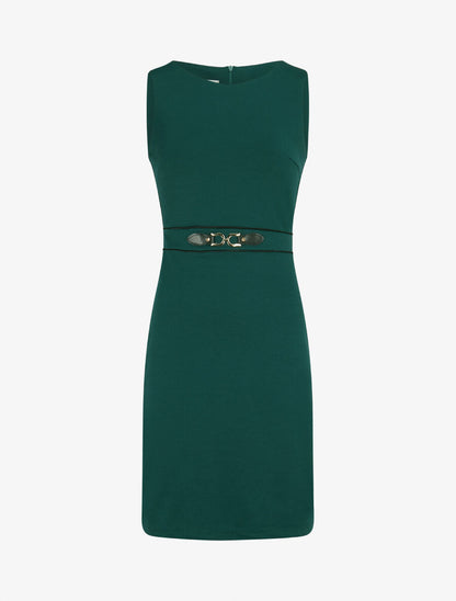 Robe moulante à boucle décorative - Vert sapin - 1