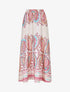 Jupe effet satiné imprimé foulard - Rose - 1