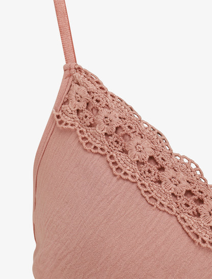 Robe longue à dos élastiqué - Vieux rose - 3