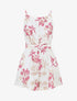 Combishort fleuri à noeud - Vieux rose - 1