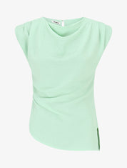Top asymétrique effet drapé - Vert d&