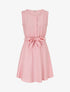 Robe mi-longue coupe évasée - Rose - 1