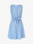 Robe mi-longue coupe évasée - Bleu ciel - 1