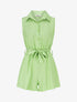 Combishort évasé style chemise - Vert pomme - 1