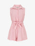 Combishort évasé style chemise - Rose - 1