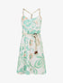 Robe à bretelles imprimé abstrait - Vert d&