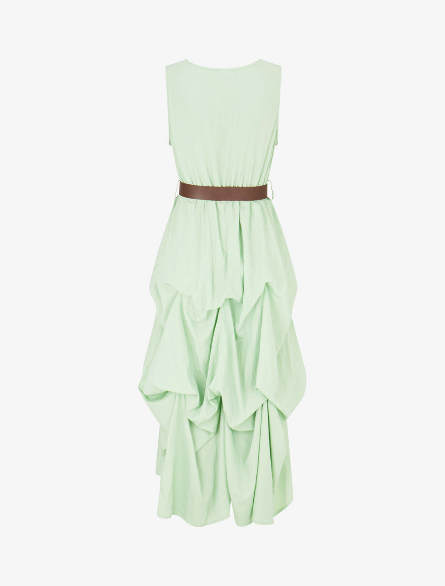 Robe longue sans manches effet bouffant - Vert clair - 2