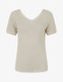 Top manches courtes en maille irisée - Beige - 1
