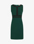 Robe moulante à bande tressée pailletée - Vert sapin - 4