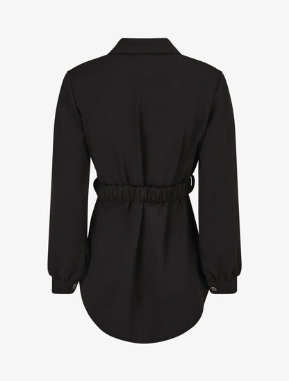 Chemise cintrée à ceinture élastique - Noir - 2
