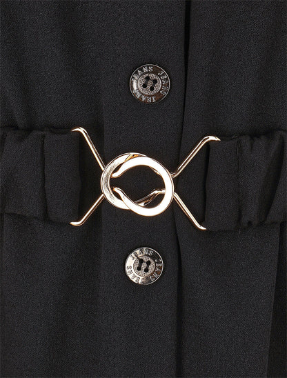 Chemise cintrée à ceinture élastique - Noir - 3