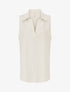 Top sans manches à rayures irisées - Beige - 1