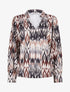 Blouse cache-coeur imprimé fantaisie - Noir - 1