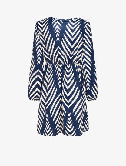 Robe portefeuille imprimé graphique - Bleu roi - 2