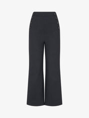 Pantalon à pont coupe droite - Noir - 1