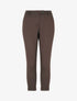Pantalon slim à revers - Marron - 1