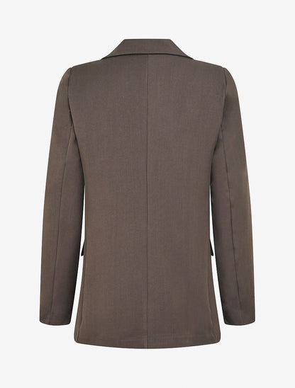 Blazer droit à épaulettes - Marron - 2