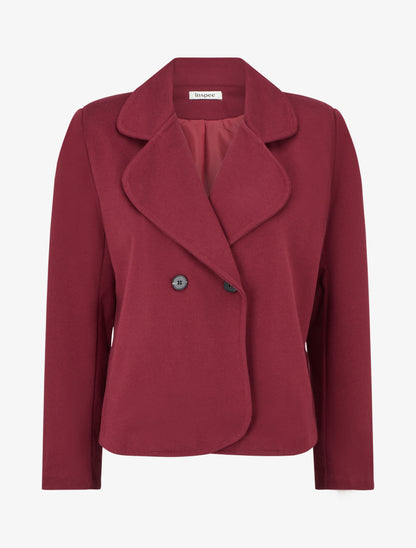 Veste droite croisée - Bordeaux - 1