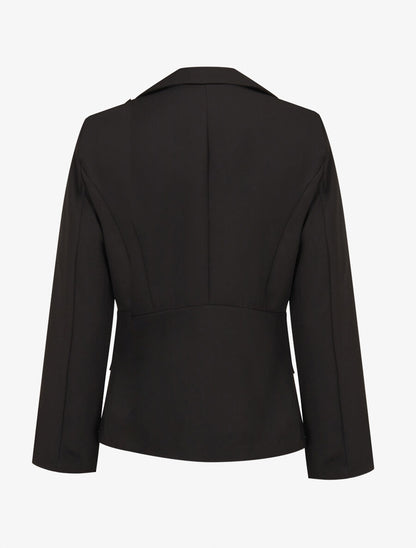 Veste asymétrique fermeture à 3 boutons - Noir - 2