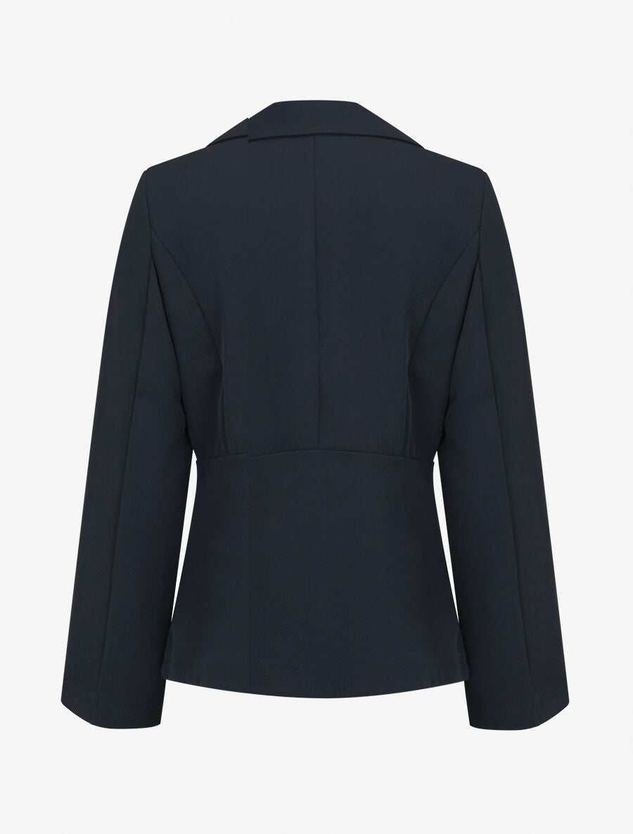 Veste asymétrique fermeture à 3 boutons - Marine - 2
