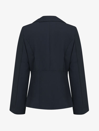 Veste asymétrique fermeture à 3 boutons - Marine - 2