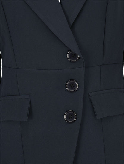 Veste asymétrique fermeture à 3 boutons - Marine - 3