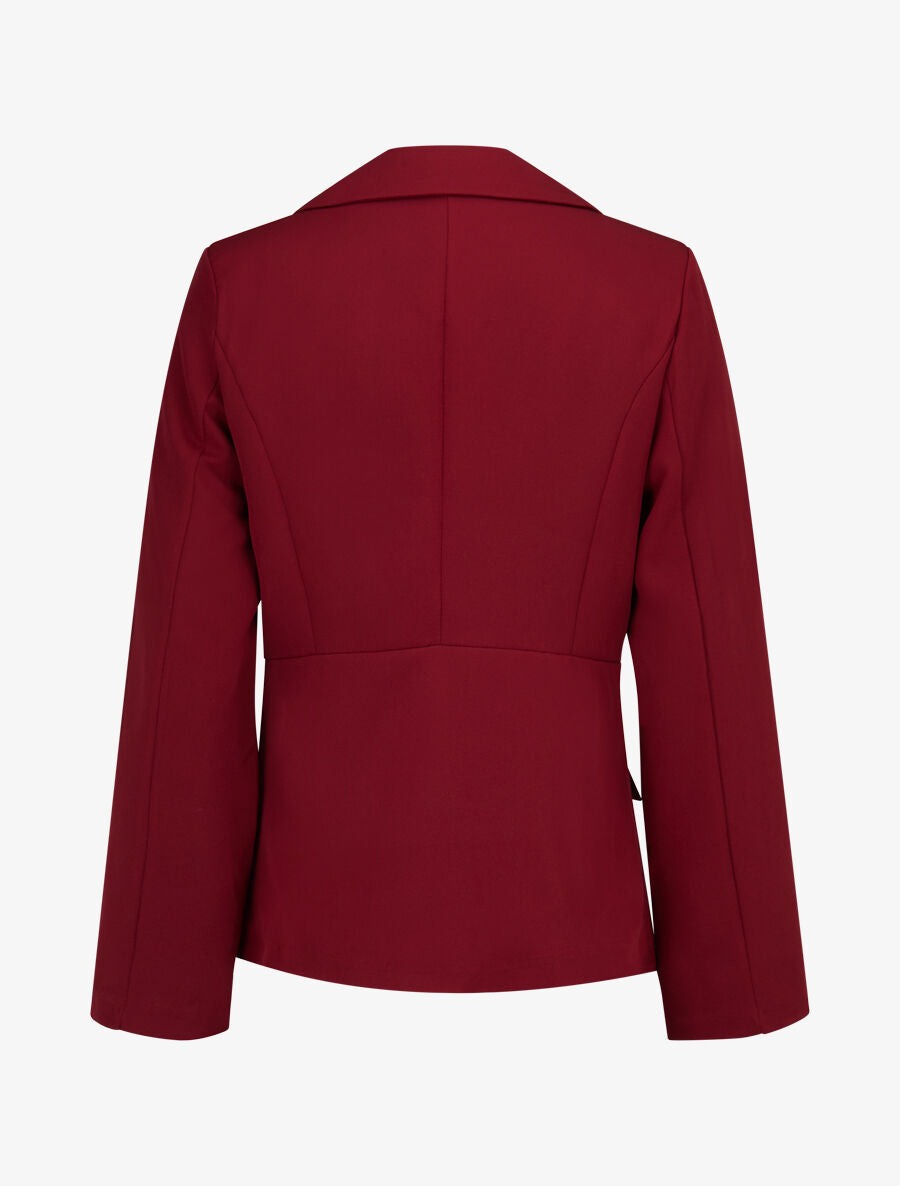 Veste asymétrique fermeture à 3 boutons - Bordeaux - 2