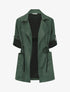 Veste longue en suédine - Vert sapin - 1