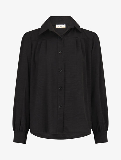 Chemise ample classique - Noir - 4