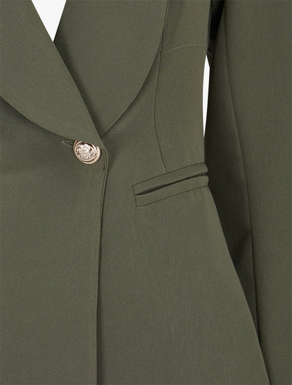 Veste à col smoking - Kaki - 3