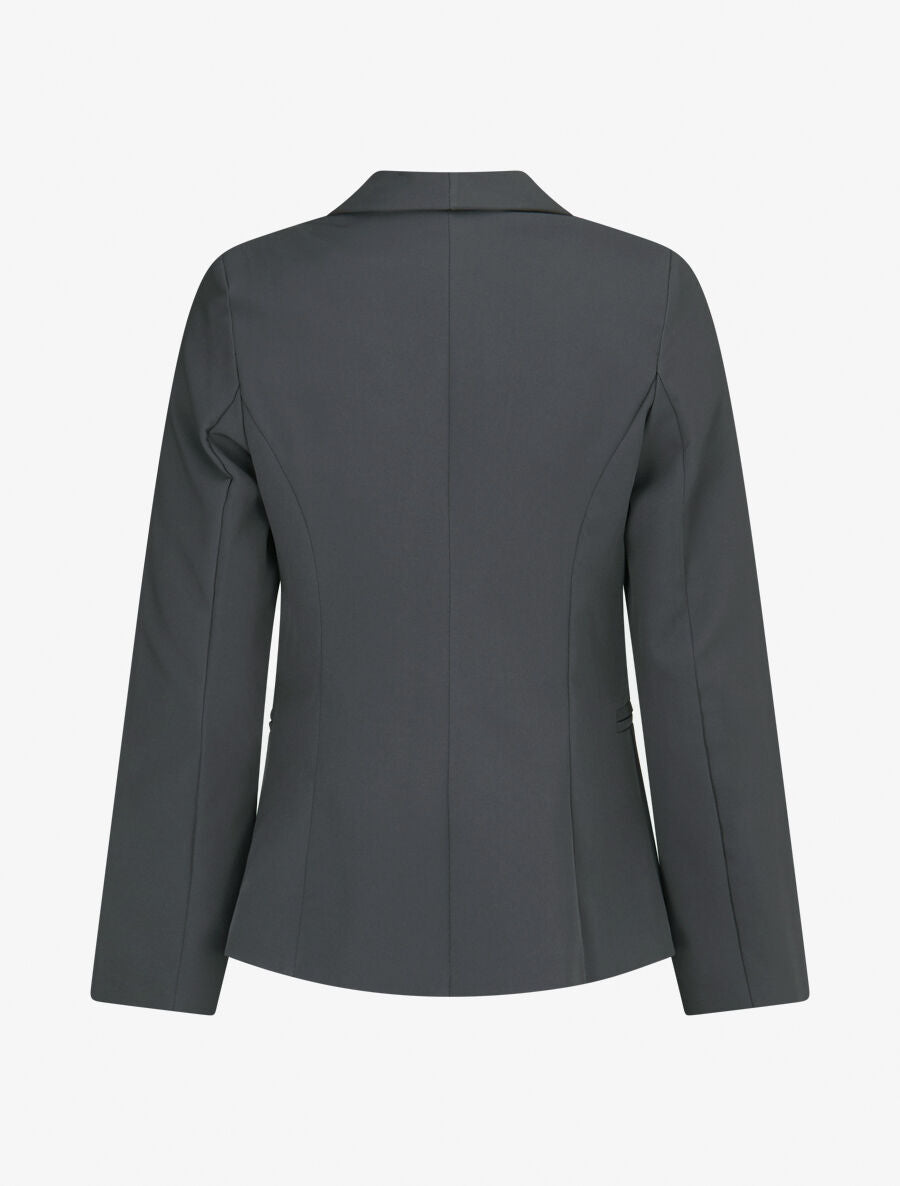 Veste à col smoking - Gris foncé - 2