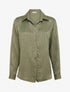 Chemise fluide à rayures irisées coupe droite - Kaki - 1
